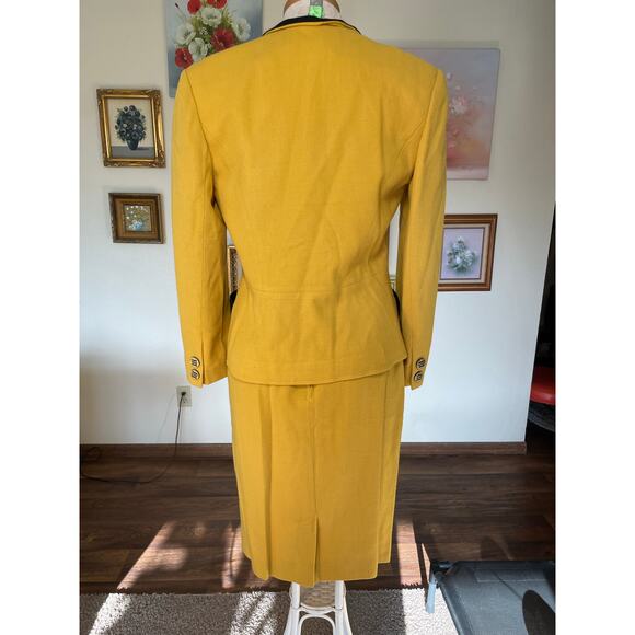 noviello bloom suits vintage yellow saks fifth avenue size 6 union made wool - Picture 6 of 16